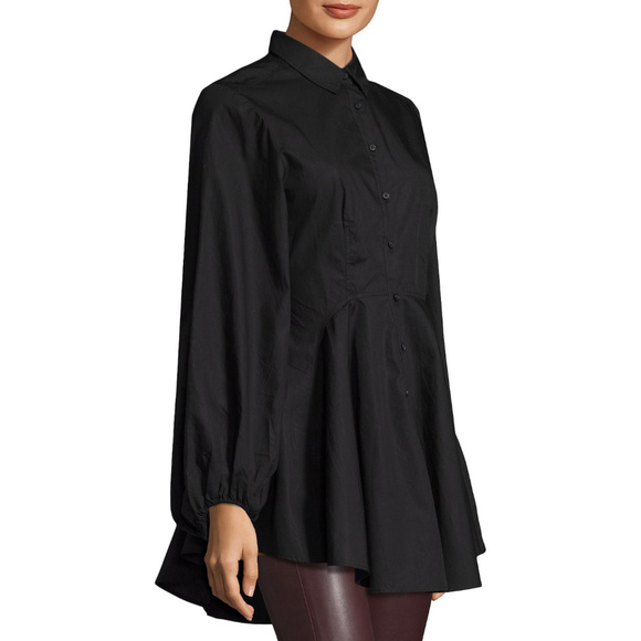 FREE PEOPLE Black All the Time Front Button Tunic - Picture 5 of 8